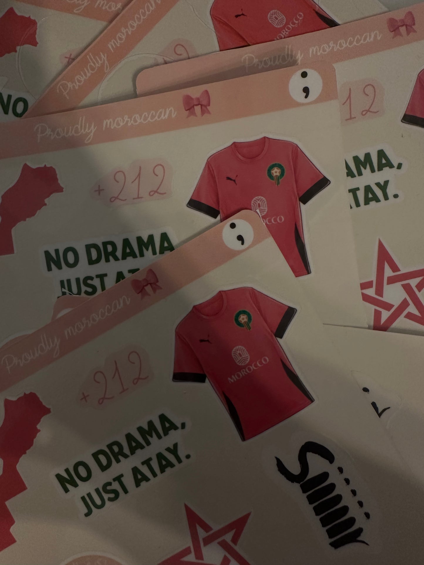 11 Stickers Spéciale Coupe d'Afrique au Maroc CAN Version Girly