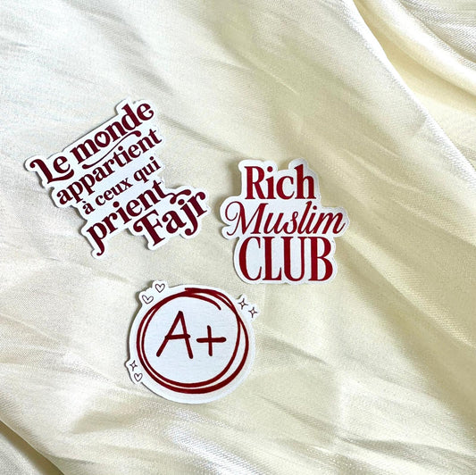 Lot de 3 stickers business girl.